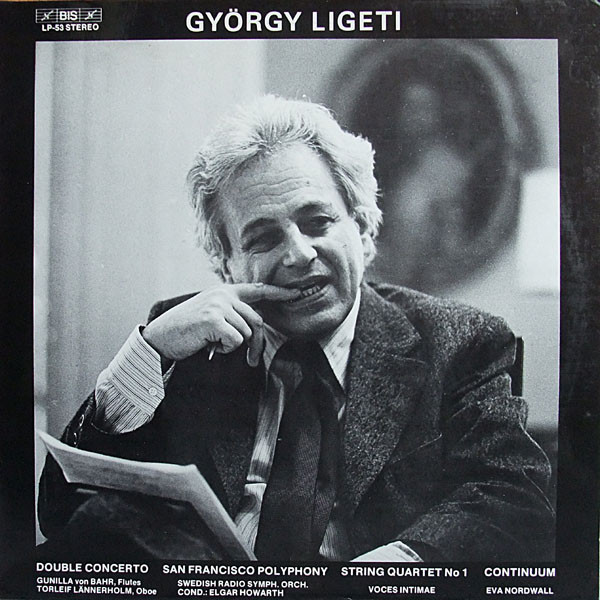 Cover György Ligeti - Double Concerto / San Francisco Polyphony / String Quartet No 1 / Continuum (LP, Album) Schallplatten Ankauf