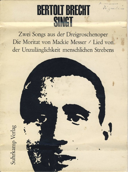 Cover Bertolt Brecht - Bertolt Brecht Singt (7, Single, Mono) Schallplatten Ankauf