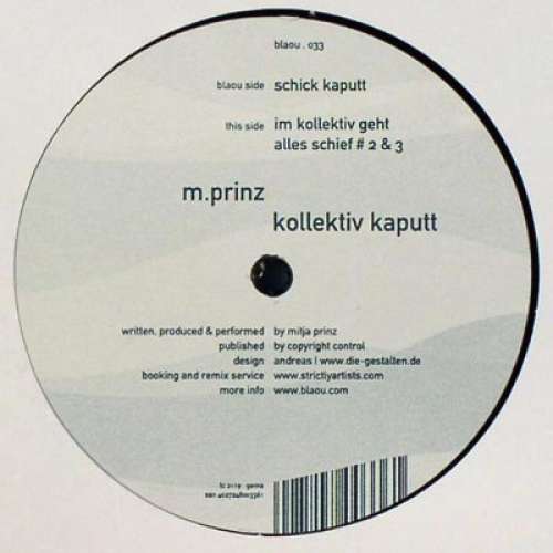 Cover Mitja Prinz - Kollektiv Kaputt (12) Schallplatten Ankauf