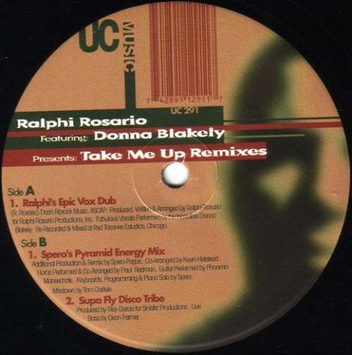 Cover Ralphi Rosario Featuring Donna Blakely - Take Me Up Remixes (12) Schallplatten Ankauf