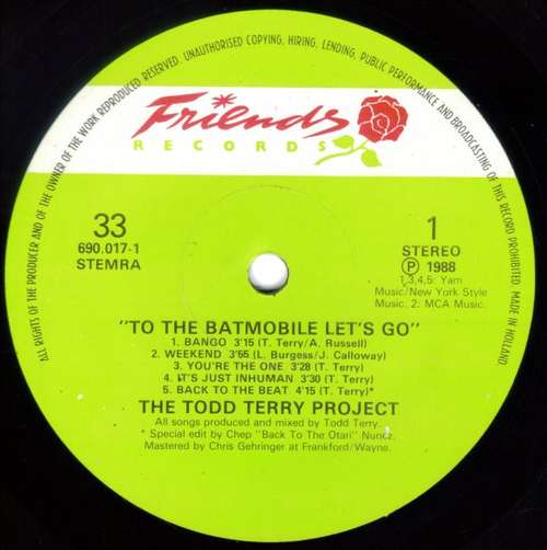 Cover The Todd Terry Project - To The Batmobile Let's Go (LP, Album) Schallplatten Ankauf