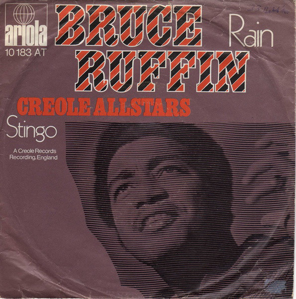 Cover Bruce Ruffin / Creole Allstars - Rain / Stingo (7, Single) Schallplatten Ankauf