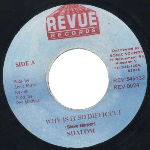 Cover Shalom - Why Is It So Difficult (7) Schallplatten Ankauf