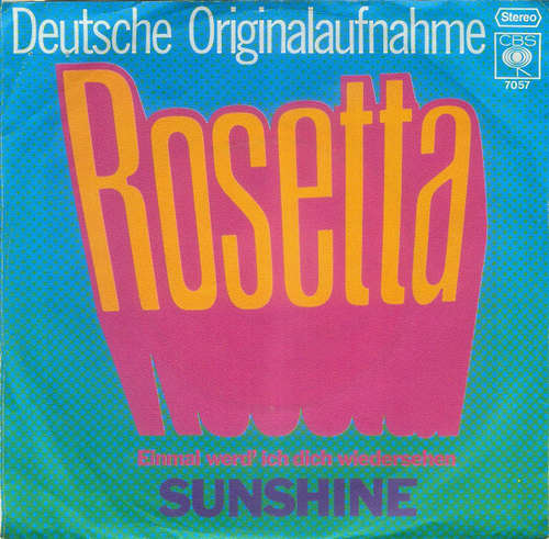 Cover Sunshine (25) - Rosetta (7, Single) Schallplatten Ankauf