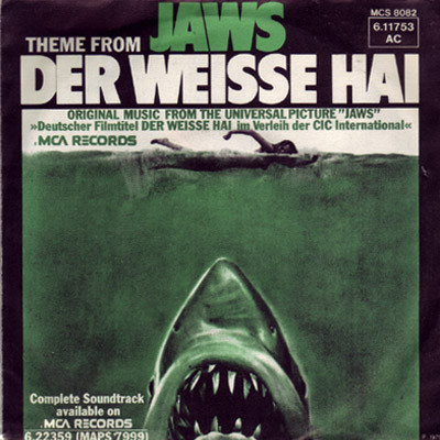 Cover John Williams (4) - Theme From Jaws Der Weisse Hai (7, Single) Schallplatten Ankauf