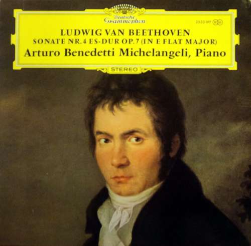 Cover Ludwig van Beethoven - Arturo Benedetti Michelangeli - Sonate Nr. 4 Es-Dur Op. 7 (in E Flat Major) (LP) Schallplatten Ankauf