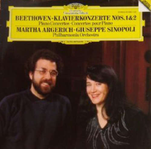 Cover Beethoven* - Martha Argerich, Giuseppe Sinopoli, Philharmonia Orchestra - Klavierkonzerte Nos. 1 & 2 (LP, Album) Schallplatten Ankauf
