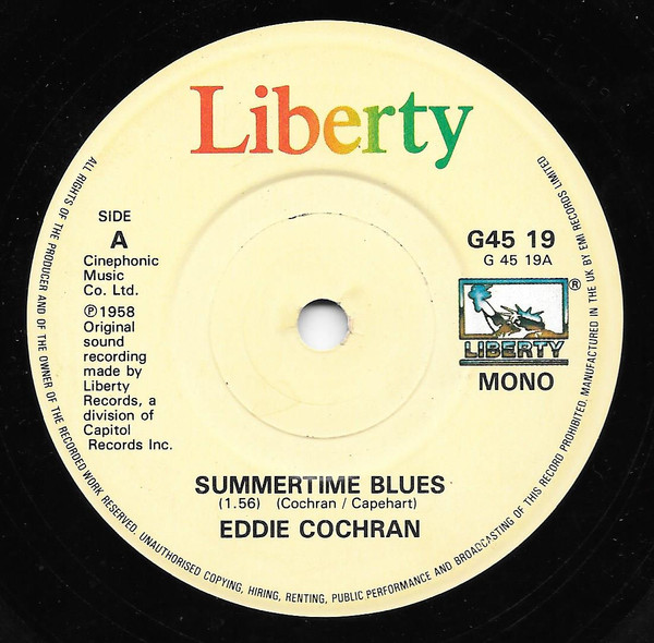 Bild Eddie Cochran - Summertime Blues / Twenty Flight Rock (7, Single, Mono) Schallplatten Ankauf