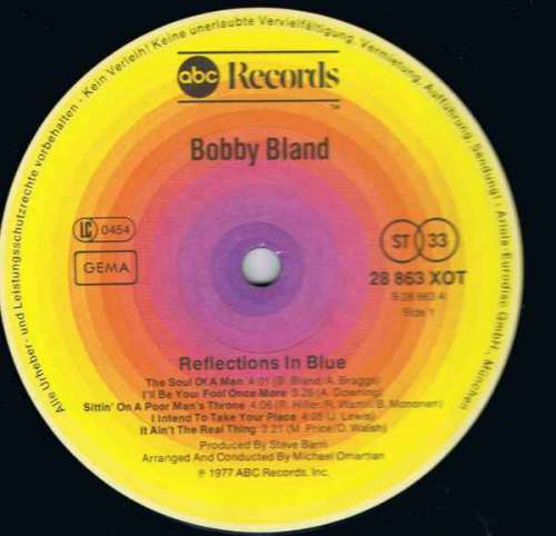 Cover Bobby Bland - Reflections In Blue (LP, Album) Schallplatten Ankauf
