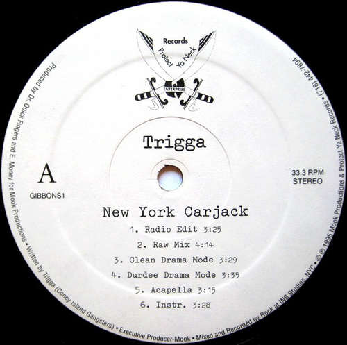 Cover Trigga (2) - New York Carjack / No Tomorrow (12) Schallplatten Ankauf