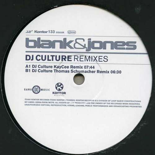 Cover Blank & Jones - DJ Culture Remixes (12) Schallplatten Ankauf