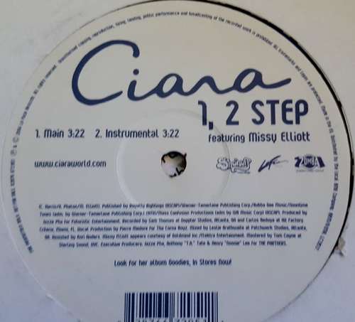 Cover Ciara (2) Featuring Missy Elliott - 1, 2 Step (12, Promo) Schallplatten Ankauf