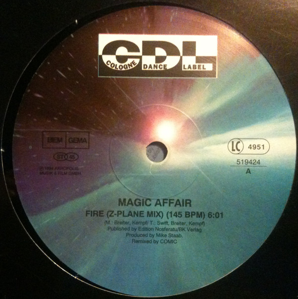Cover Magic Affair - Fire (12) Schallplatten Ankauf