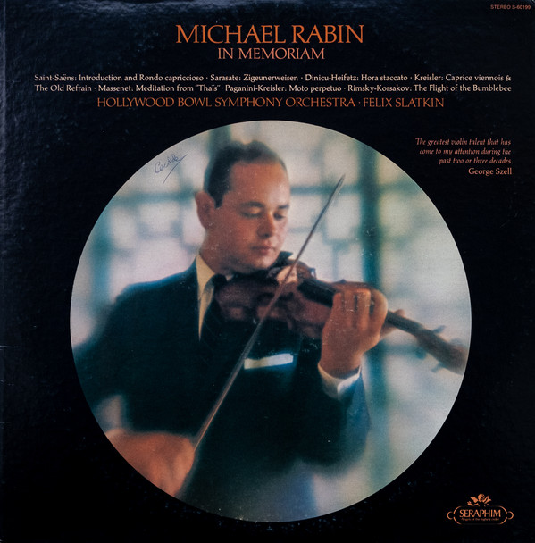 Cover Michael Rabin, Hollywood Bowl Symphony Orchestra*, Felix Slatkin - In Memoriam (LP, Album, RE, Win) Schallplatten Ankauf