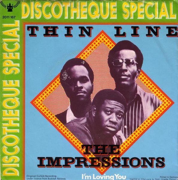 Cover The Impressions - Thin Line (7, Single) Schallplatten Ankauf