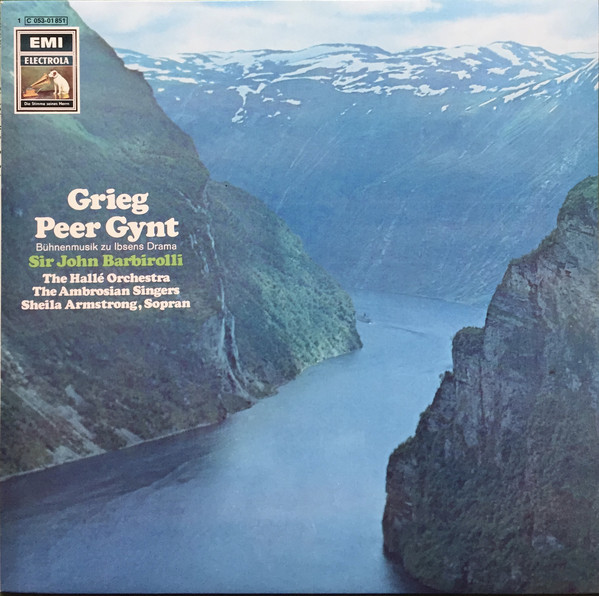 Cover Grieg*, Sir John Barbirolli, The Hallé Orchestra*, The Ambrosian Singers, Sheila Armstrong - Peer Gynt (LP) Schallplatten Ankauf