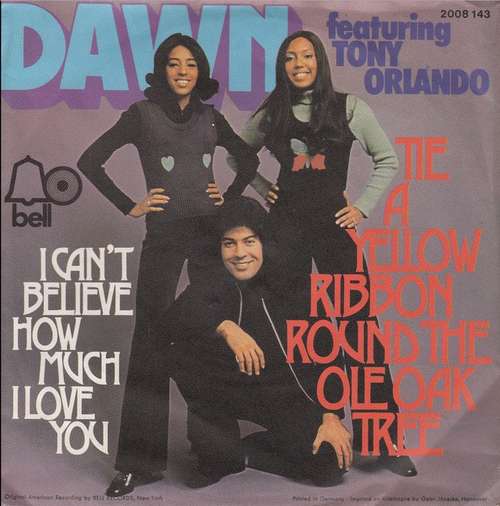 Cover Dawn (5) Featuring Tony Orlando - Tie A Yellow Ribbon Round The Ole Oak Tree (7, Single) Schallplatten Ankauf