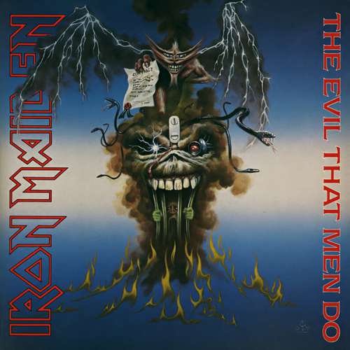 Cover Iron Maiden - The Evil That Men Do (7, Single, Gat) Schallplatten Ankauf