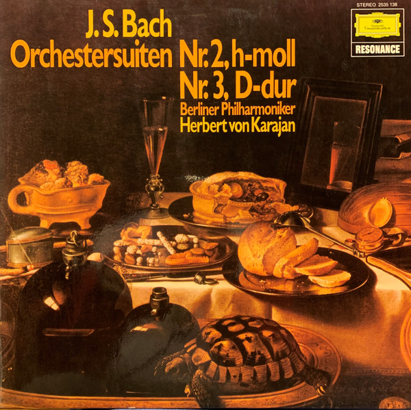Cover J. S. Bach* - Berliner Philharmoniker, Herbert Von Karajan - Orchestersuiten Nr. 2, H-moll - Nr. 3, D-dur (LP, RE) Schallplatten Ankauf