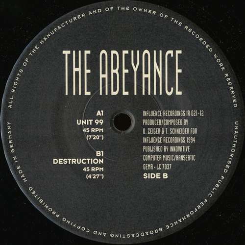 Cover The Abeyance* - Unit 99 / Destruction (12) Schallplatten Ankauf
