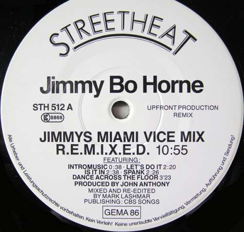 Cover Jimmy Bo Horne* - Jimmy's Miami Vice Mix R.E.M.I.X.E.D. / Spank 87 (12) Schallplatten Ankauf