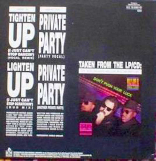 Cover Wally Jump Jr & The Criminal Element - Tighten Up (I Just Can't Stop Dancin') / Private Party (12) Schallplatten Ankauf