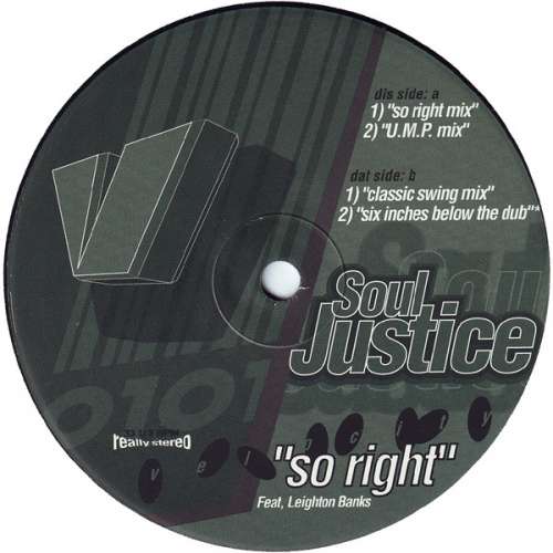 Cover Soul Justice Feat. Leighton Banks - So Right (12) Schallplatten Ankauf