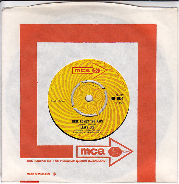 Cover Leapy Lee - Here Comes The Rain (7, Single) Schallplatten Ankauf