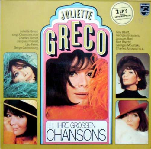 Cover Juliette Greco* - Ihre Grossen Chansons (2xLP, Comp, Gat) Schallplatten Ankauf