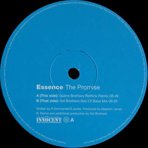 Cover Essence (2) - The Promise (2x12, Promo) Schallplatten Ankauf