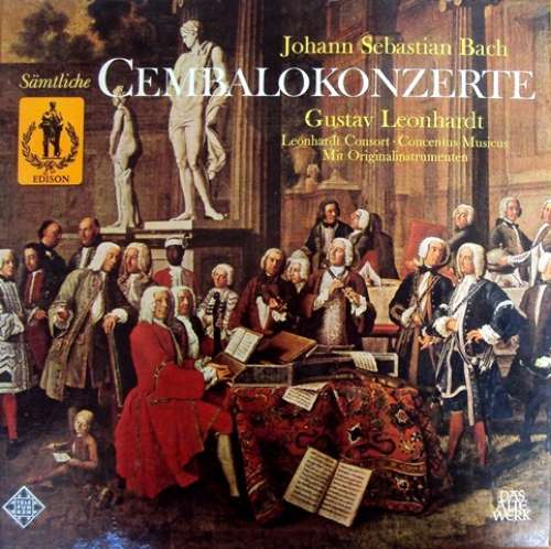 Cover Johann Sebastian Bach — Gustav Leonhardt - Leonhardt Consort* · Concentus Musicus* - Sämtliche Cembalo-Konzerte (Mit Originalinstrumenten) (5xLP + Box) Schallplatten Ankauf