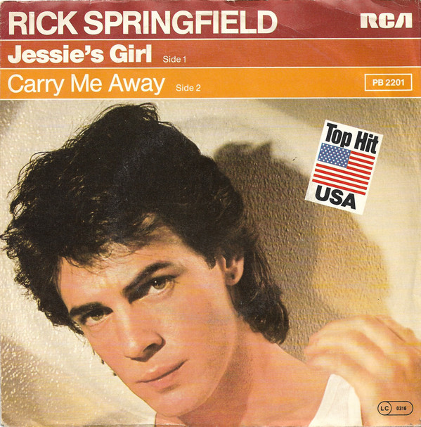Cover Rick Springfield - Jessie's Girl (7, Single) Schallplatten Ankauf