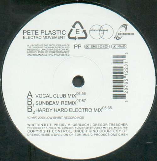 Cover Pete Plastic - Electro Movement (12) Schallplatten Ankauf