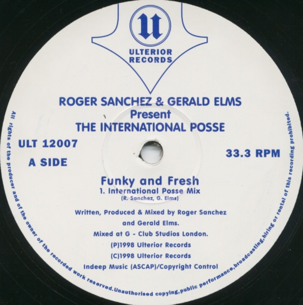 Cover Roger Sanchez & Gerald Elms Present The International Posse - Funky & Fresh (12) Schallplatten Ankauf