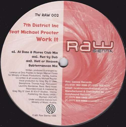 Cover 7th District Inc* Feat Michael Procter - Work It (12) Schallplatten Ankauf
