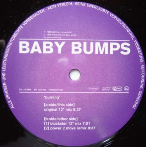 Cover Baby Bumps - Burning (12) Schallplatten Ankauf