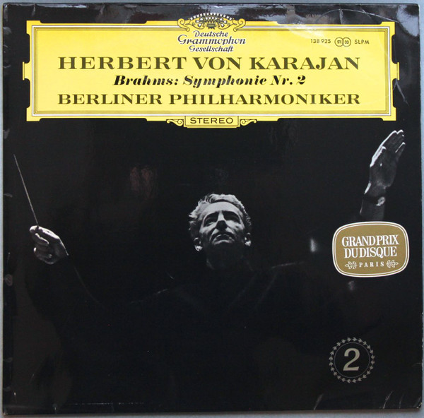 Cover Brahms*, Herbert von Karajan, Berliner Philharmoniker - Symphonie Nr. 2 (LP, RE, RP) Schallplatten Ankauf