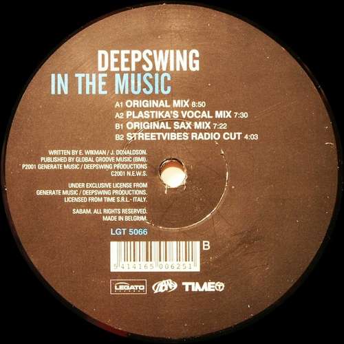 Cover Deepswing* - In The Music (12) Schallplatten Ankauf