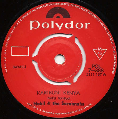 Cover Nabil & The Savannahs* - Karibuni Kenya (7, Mono) Schallplatten Ankauf