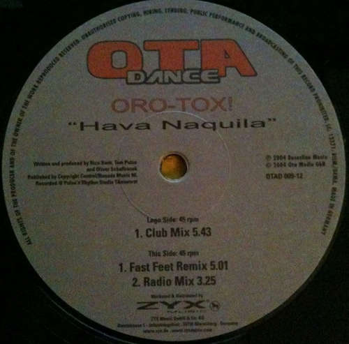 Cover Oro-Tox! - Hava Naquila (12) Schallplatten Ankauf