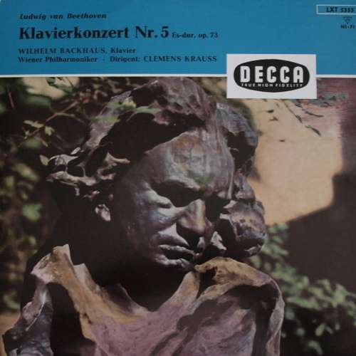 Cover Beethoven* / Wilhelm Backhaus / Wiener Philharmoniker, Clemens Krauss - Klavierkonzert Nr. 5 Es-dur, Op. 73 (LP, Album, Mono) Schallplatten Ankauf