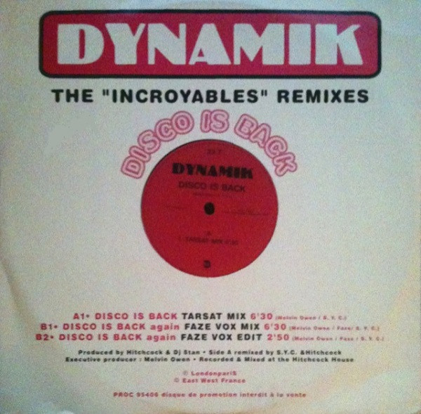 Cover DYNAMIK - Disco Is Back (12, Promo) Schallplatten Ankauf