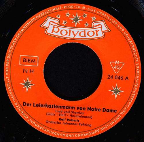 Cover Ralf Roberts - Der Leierkastenmann Von Notre Dame (7, Single, Mono) Schallplatten Ankauf
