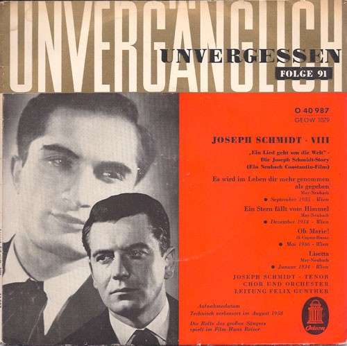 Cover Joseph Schmidt - Joseph Schmidt - VIII (7, EP, Mono) Schallplatten Ankauf