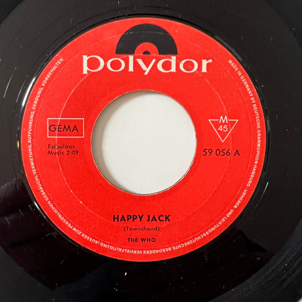 Cover The Who - Happy Jack / I've Been Away (7, Single, Mono) Schallplatten Ankauf