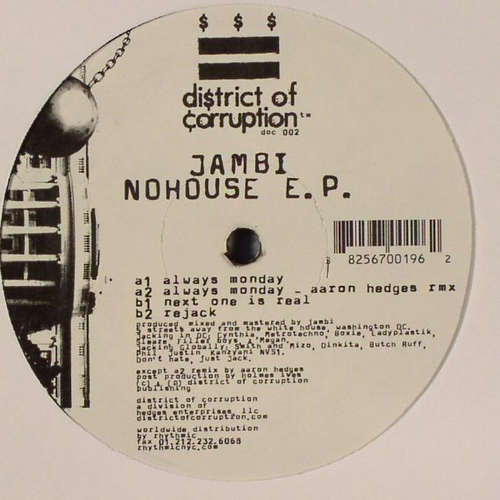 Cover Jambi - No House E.P. (12, EP) Schallplatten Ankauf