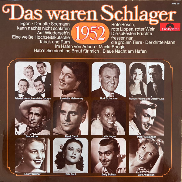Cover Various - Das Waren Schlager 1952 (LP, Comp) Schallplatten Ankauf