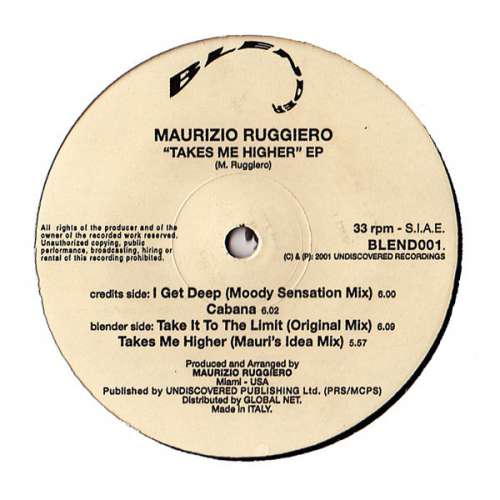 Cover Maurizio Ruggiero - Takes Me Higher EP (12) Schallplatten Ankauf