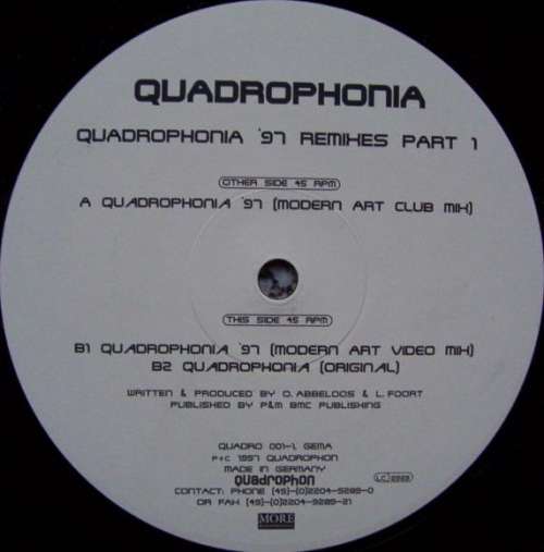 Cover Quadrophonia - Quadrophonia '97 (Remixes Part 1) (12) Schallplatten Ankauf