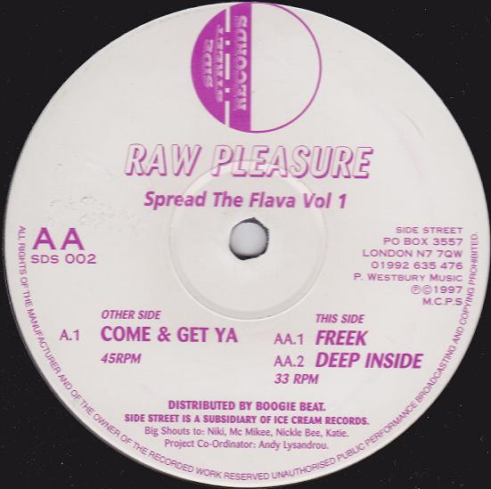 Cover Raw Pleasure - Spread The Flava Vol 1 (12) Schallplatten Ankauf